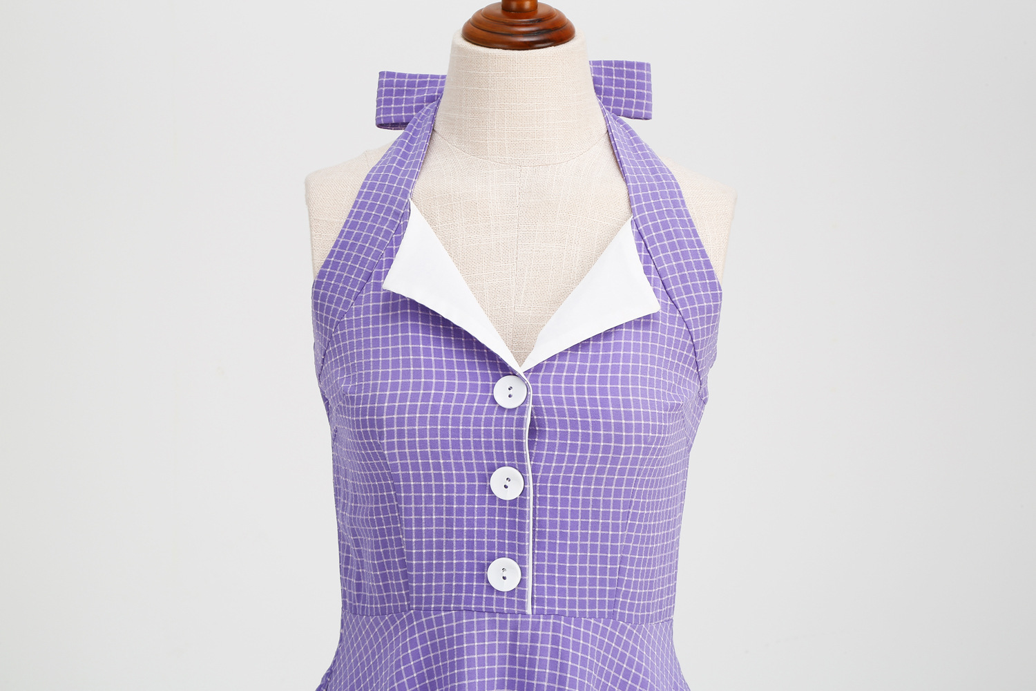 1950s Halter Dresses for Women with Pockets Vintage Cocktail Swing Dress